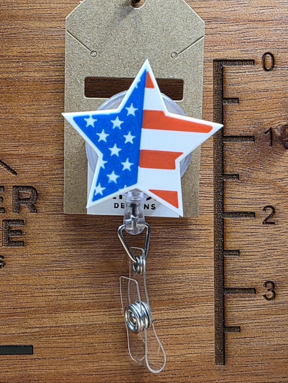 American Flag Star Badge Reel